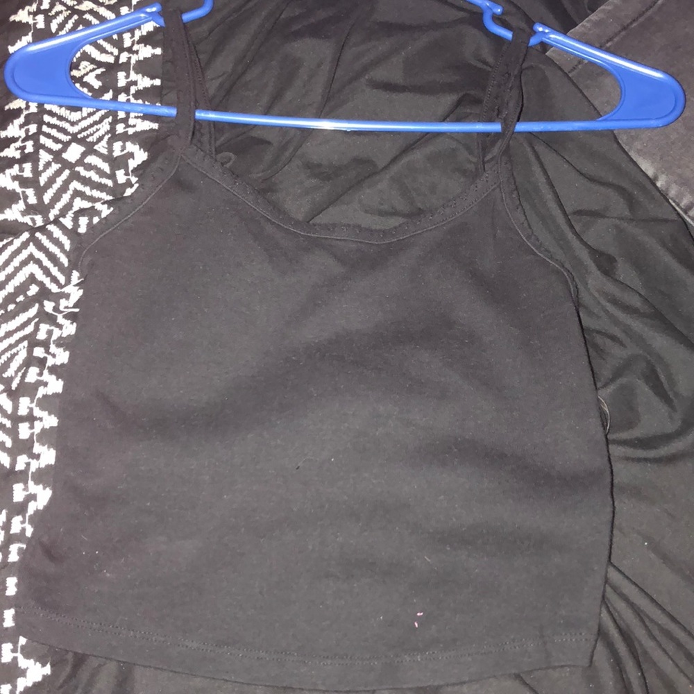 Black Crop Tank Top